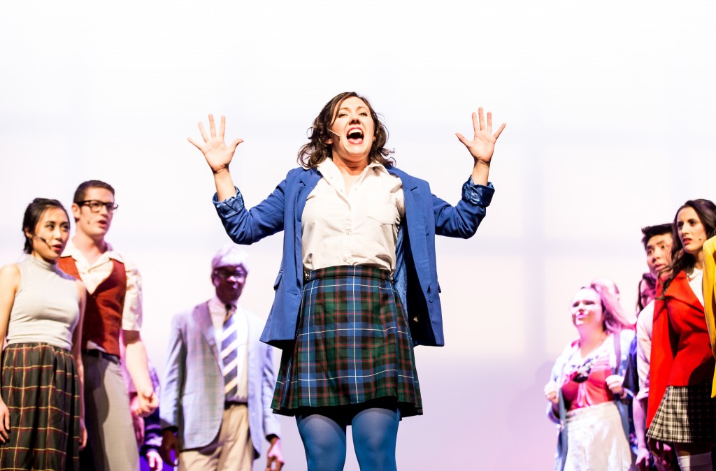 Heathers the Musical Performance photo with Christine Quintana and cast