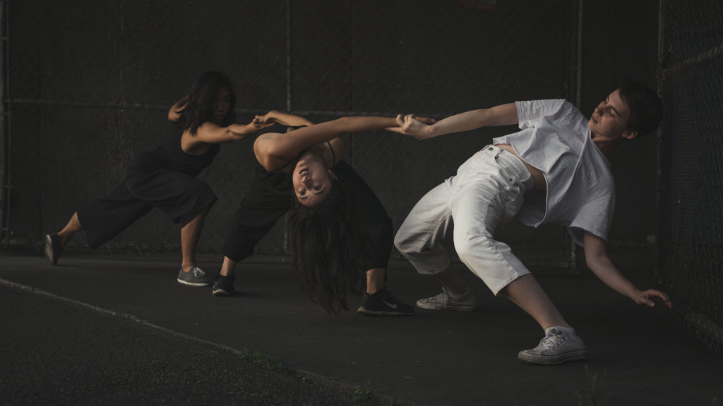 Surrendurance 2 Photo by Luc Roderique. L to R Marissa Wong. Stephanie Cyr. Sarah Formosa