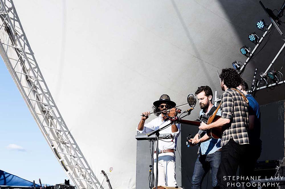 Darlingside, a quartet from Boston, is playing on the main stage in Jericho beach park during the Vancouver Folk Music Festival on Friday Jul 13, 2018, in Vancouver, , Canada - Photo © Stephanie Lamy