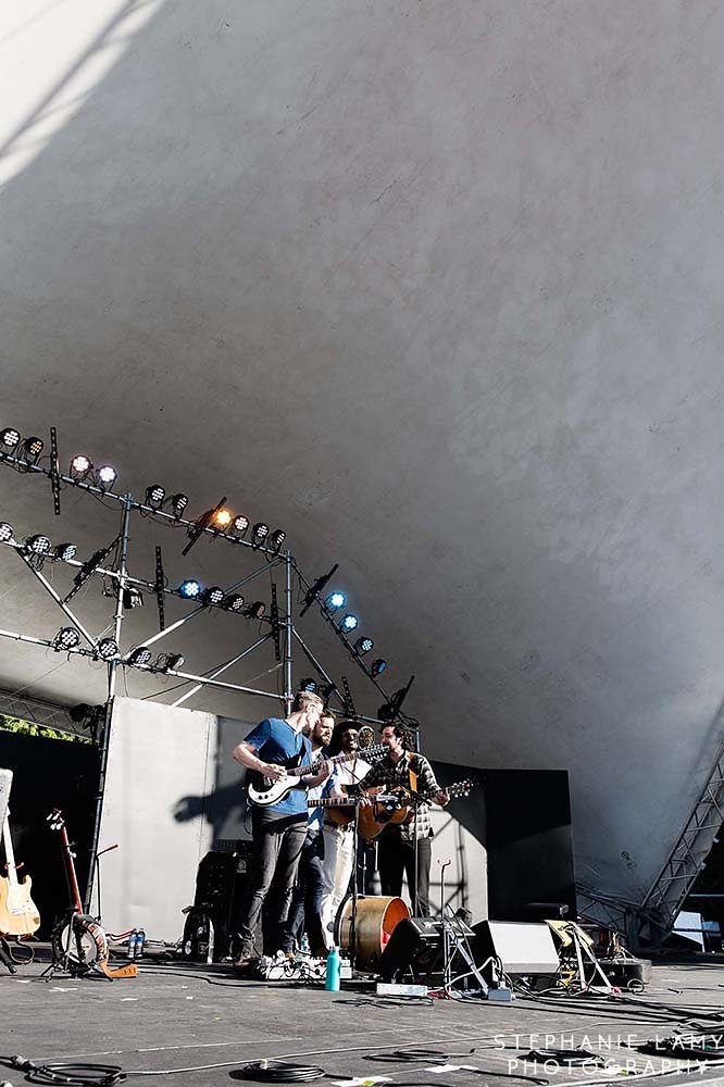 Darlingside, a quartet from Boston, is playing on the main stage in Jericho beach park during the Vancouver Folk Music Festival on Friday Jul 13, 2018, in Vancouver, , Canada - Photo © Stephanie Lamy