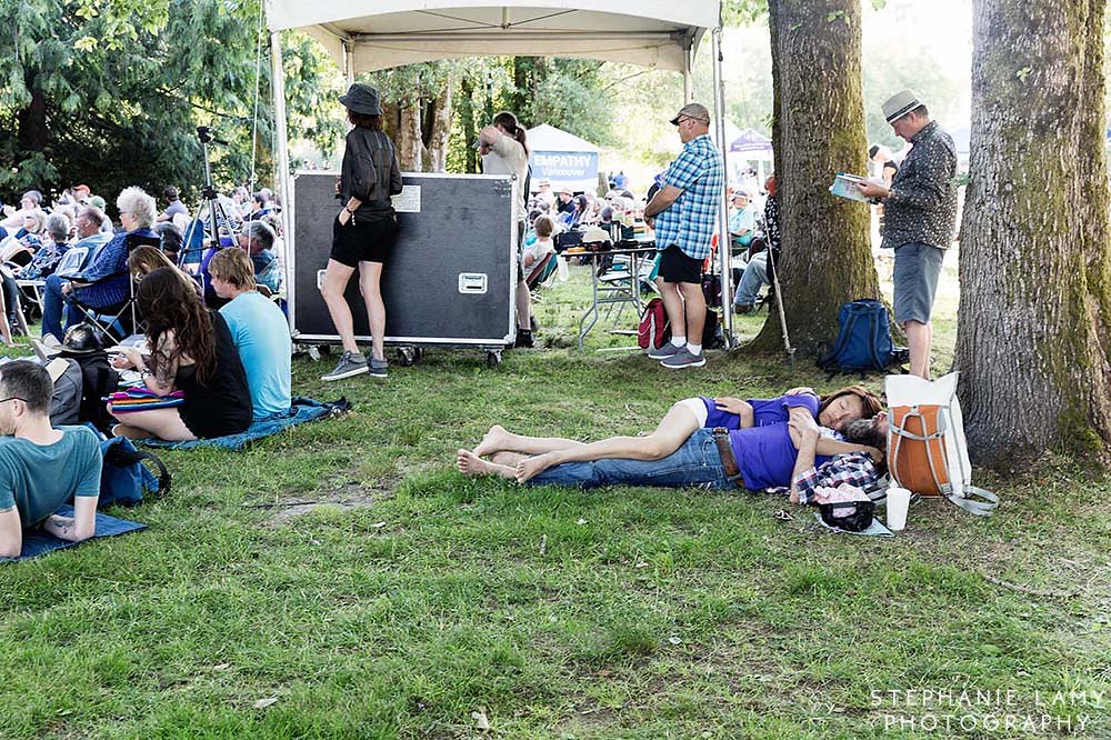 Darlingside, a quartet from Boston, is playing on the main stage in Jericho beach park during the Vancouver Folk Music Festival on Friday Jul 13, 2018, in Vancouver, , Canada - Photo © Stephanie Lamy