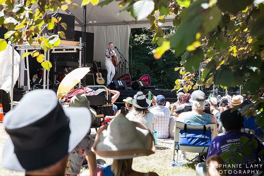 Wallis Bird on stage during Day 2 of the Vancouver Folk Music Festival at Jericho beach park on Saturday Jul 14, 2018, in Vancouver, BC, Canada - Photo © Stephanie Lamy