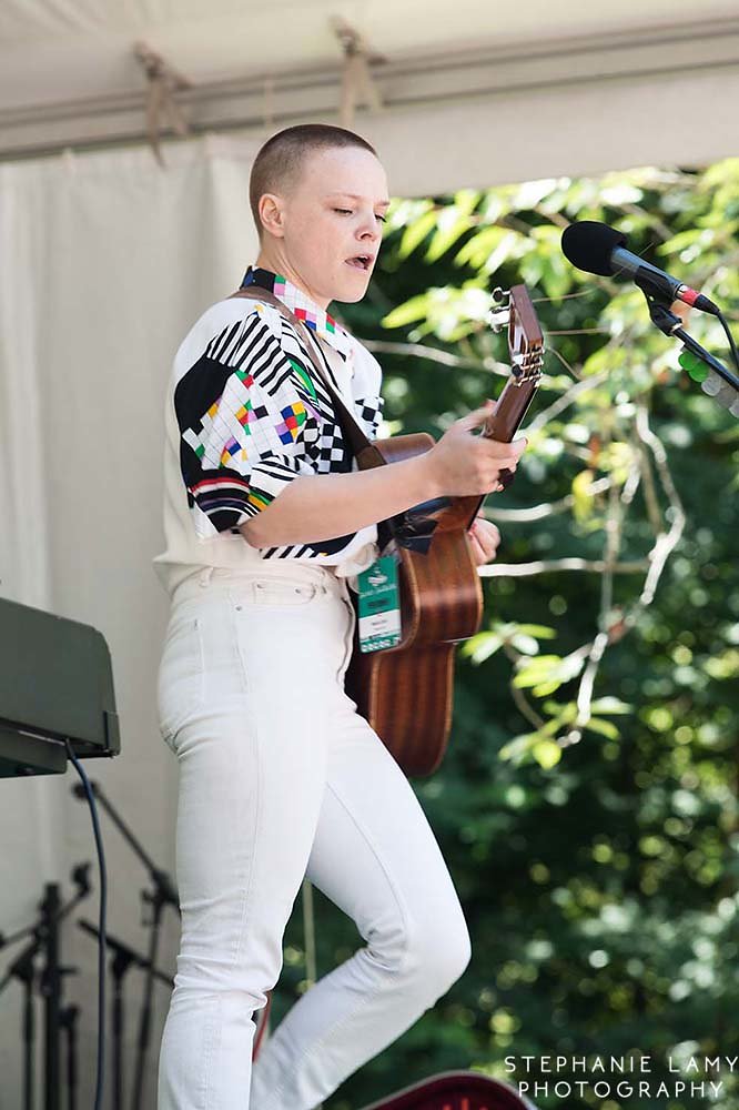 Wallis Bird on stage during Day 2 of the Vancouver Folk Music Festival at Jericho beach park on Saturday Jul 14, 2018, in Vancouver, BC, Canada - Photo © Stephanie Lamy