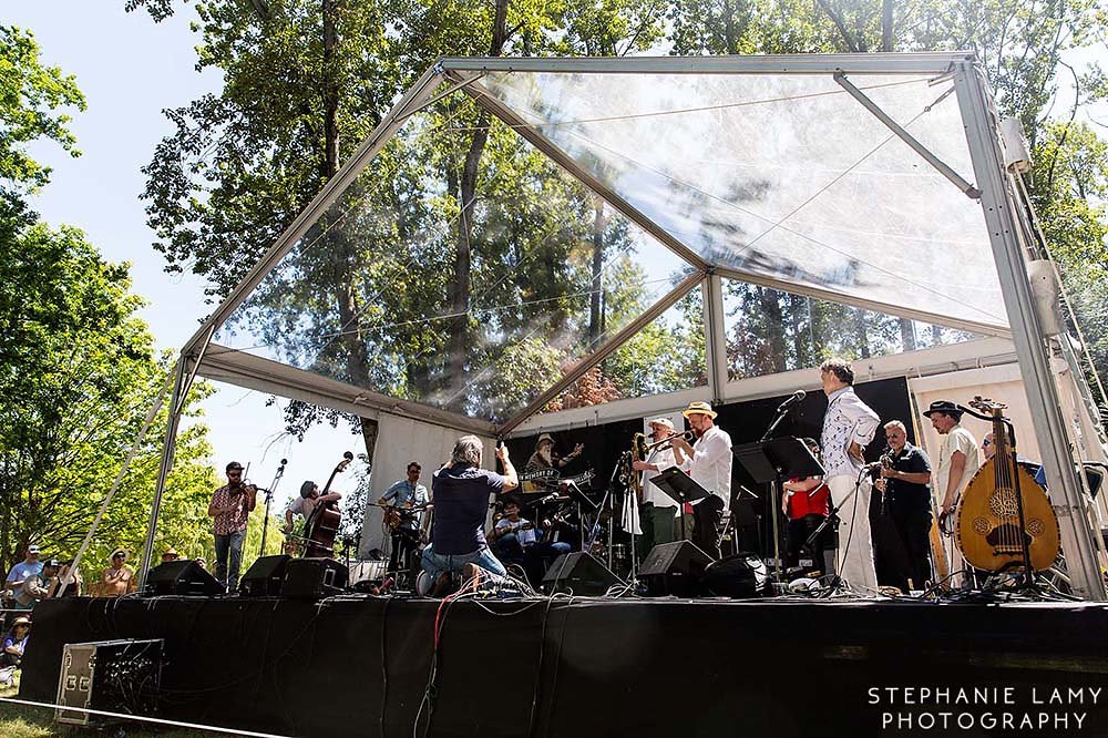 Gordon Grdina's Haram on stage 2 during Day 2 of the Vancouver Folk Music Festival at Jericho beach park on Saturday Jul 14, 2018, in Vancouver, BC, Canada - Photo © Stephanie Lamy