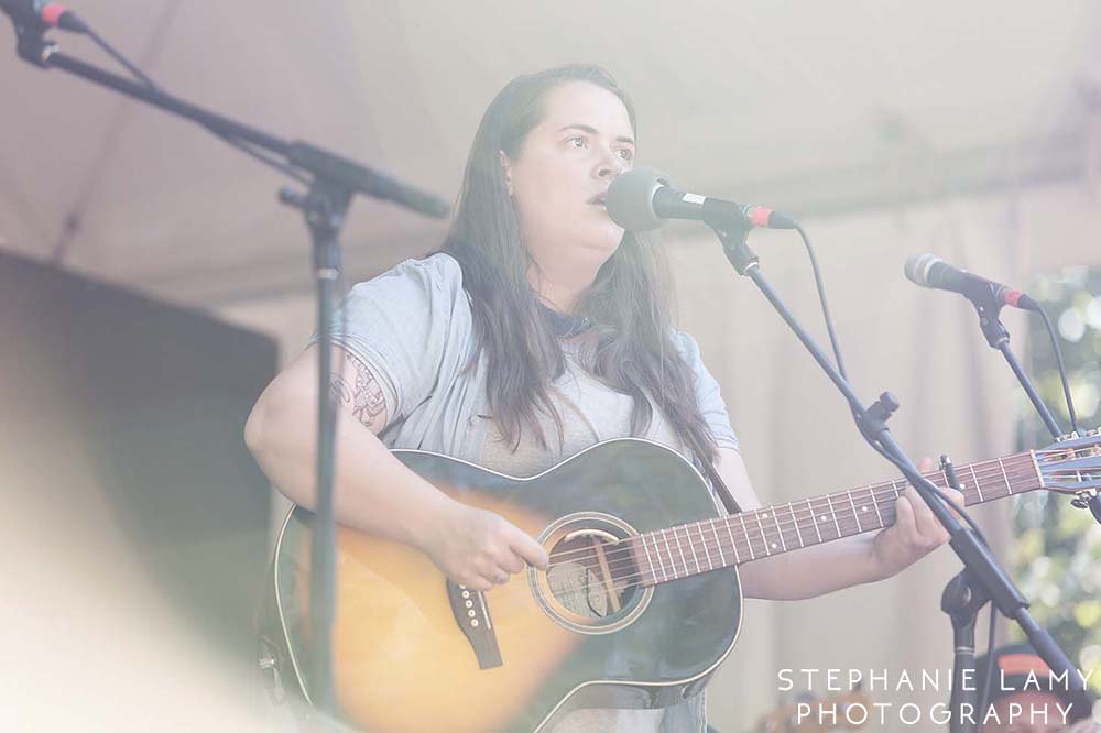 Mariel Buckley band (AB) with Mariel Buckley (guitar/vocals) on stage 3 during Day 2 of the Vancouver Folk Music Festival at Jericho beach park on Saturday Jul 14, 2018, in Vancouver, BC, Canada - Photo © Stephanie Lamy