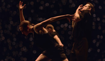 Ballet BC Dancers Sophie Whittome, Peter Smida, and Scott Fowler in 'WHICH_ONE'_Dress_Salant_28022019_2 photo©Michael Slobodian