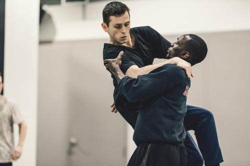 Ballet BC Dancers Brandon Alley and Gilbert Small. Photo by Four Eyes Portraits.