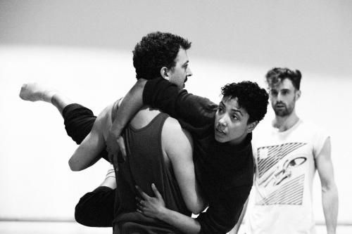 Choreographer Medhi Walerski with Ballet BC Dancers Livona Ellis and Peter Smida-®Michael Slobodian